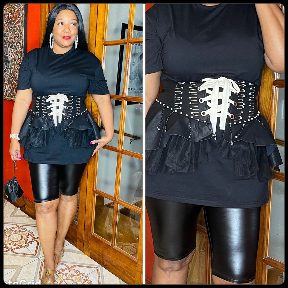Leather corset Dress